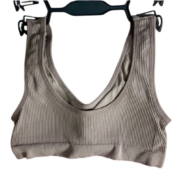 Lucky Brand Ribbed Bralette Set - Pink and Gray - Picture 4 of 7